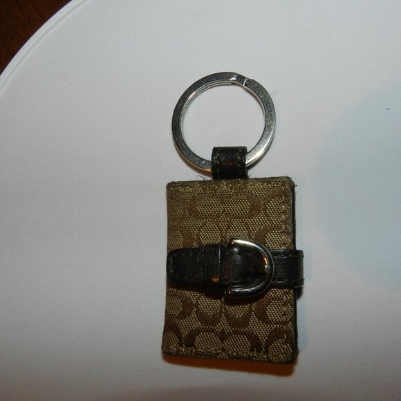 VINTAGE Y2K COACH Signature C Picture Frame Bag Charm/ Key Chain Key Ring - Picture 2 of 6